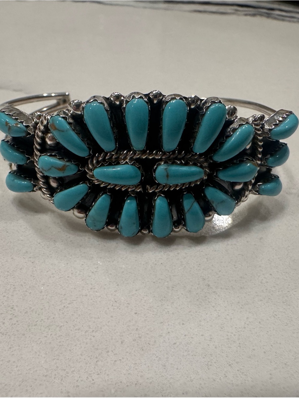 Turquoise Cluster Cuff Bracelet - Women Jewelry